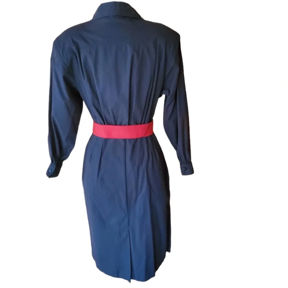 1980s Alyssa Scott Black Sheath Dress - Picture 5 of 7